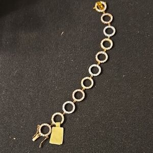 Gold and Silver Circle Link Bracelet